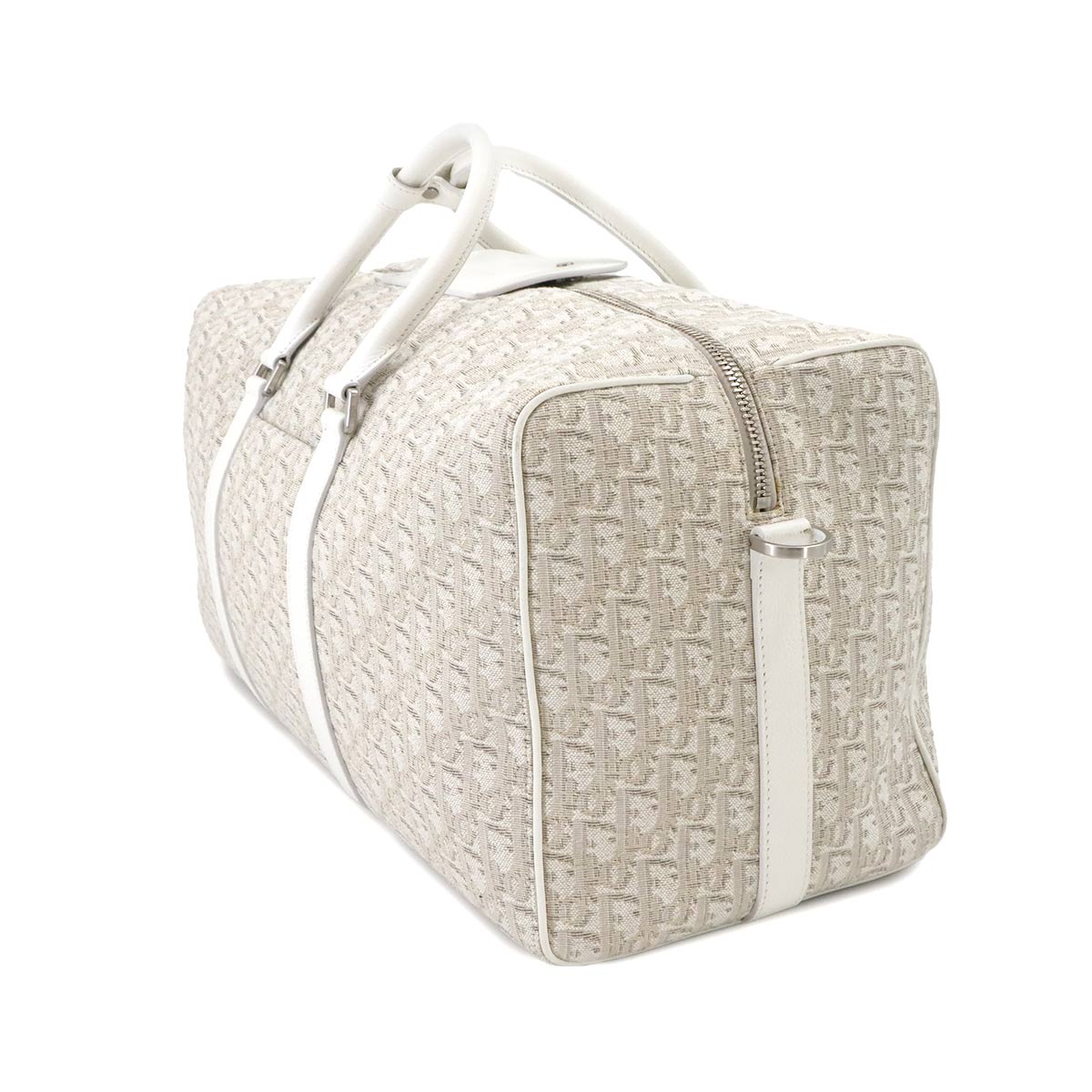 Oblique 2way Boston Shoulder Bag Canvas Leather