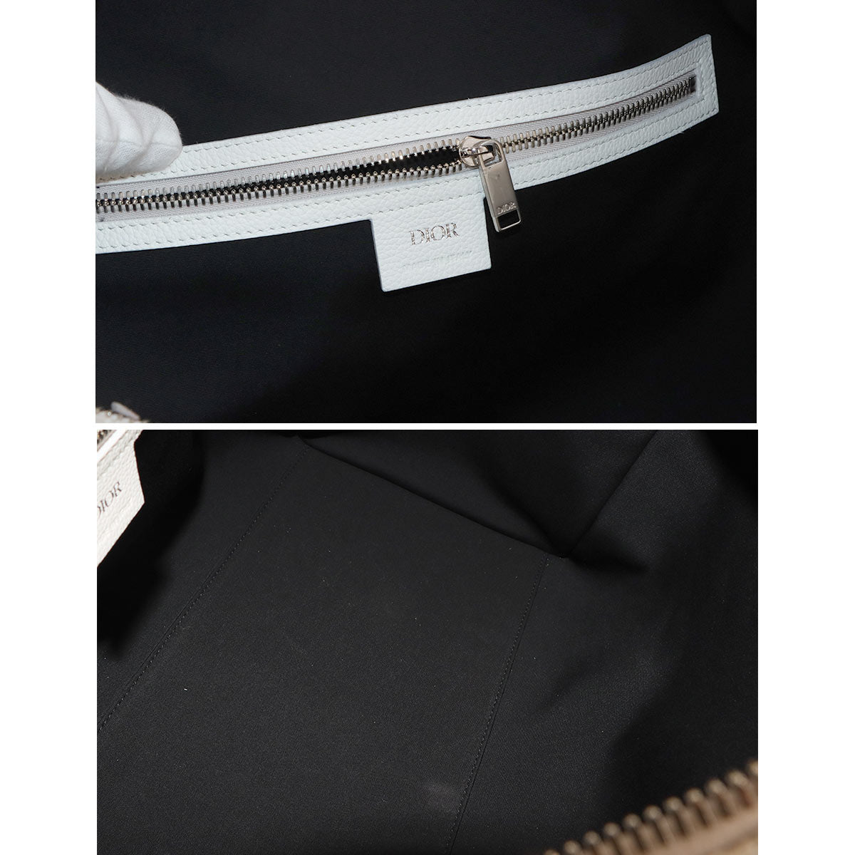 Oblique 2way Boston Shoulder Bag Canvas Leather