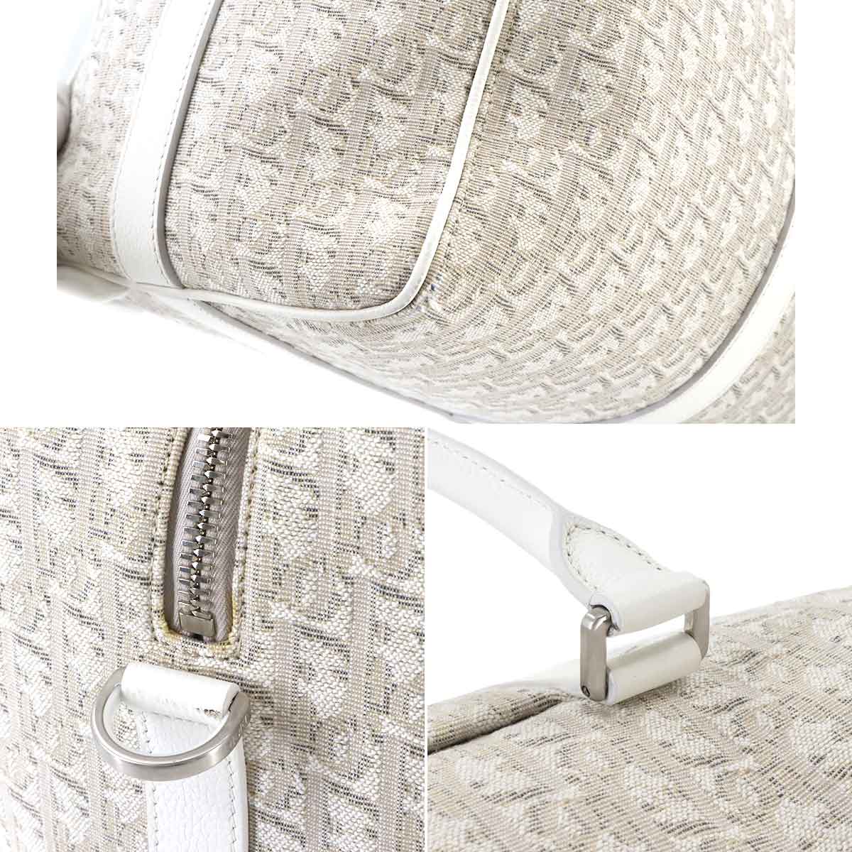 Oblique 2way Boston Shoulder Bag Canvas Leather