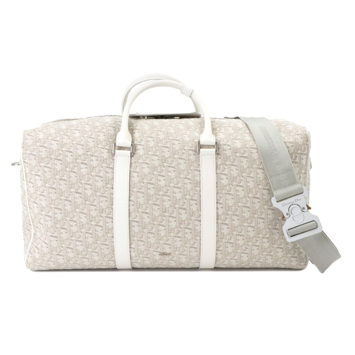 Oblique 2way Boston Shoulder Bag Canvas Leather