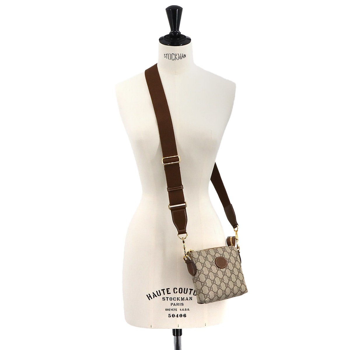 Interlocking G Clutch Shoulder Bag GG Supreme Beige 723306 90241416