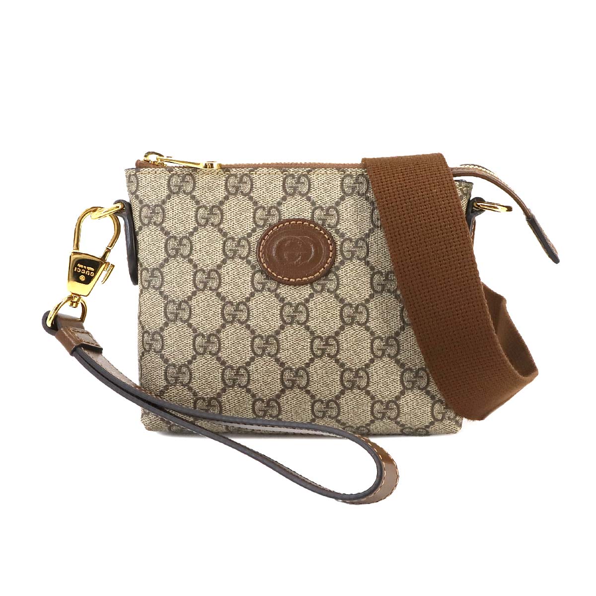 Interlocking G Clutch Shoulder Bag GG Supreme Beige 723306 90241416