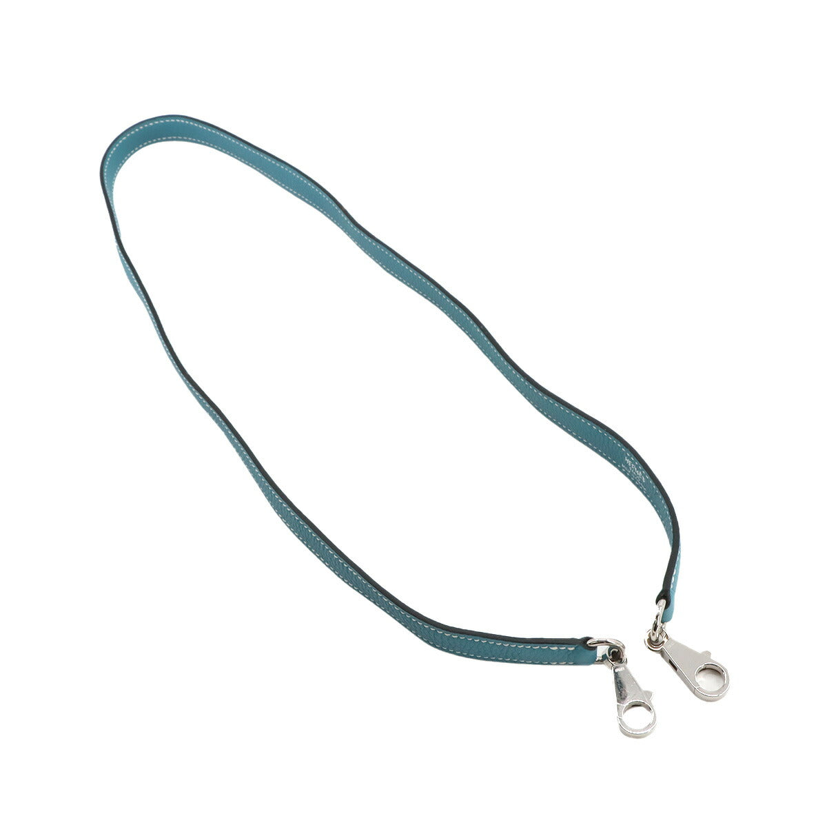 HERMES Shoulder Strap Togo Blue Jean