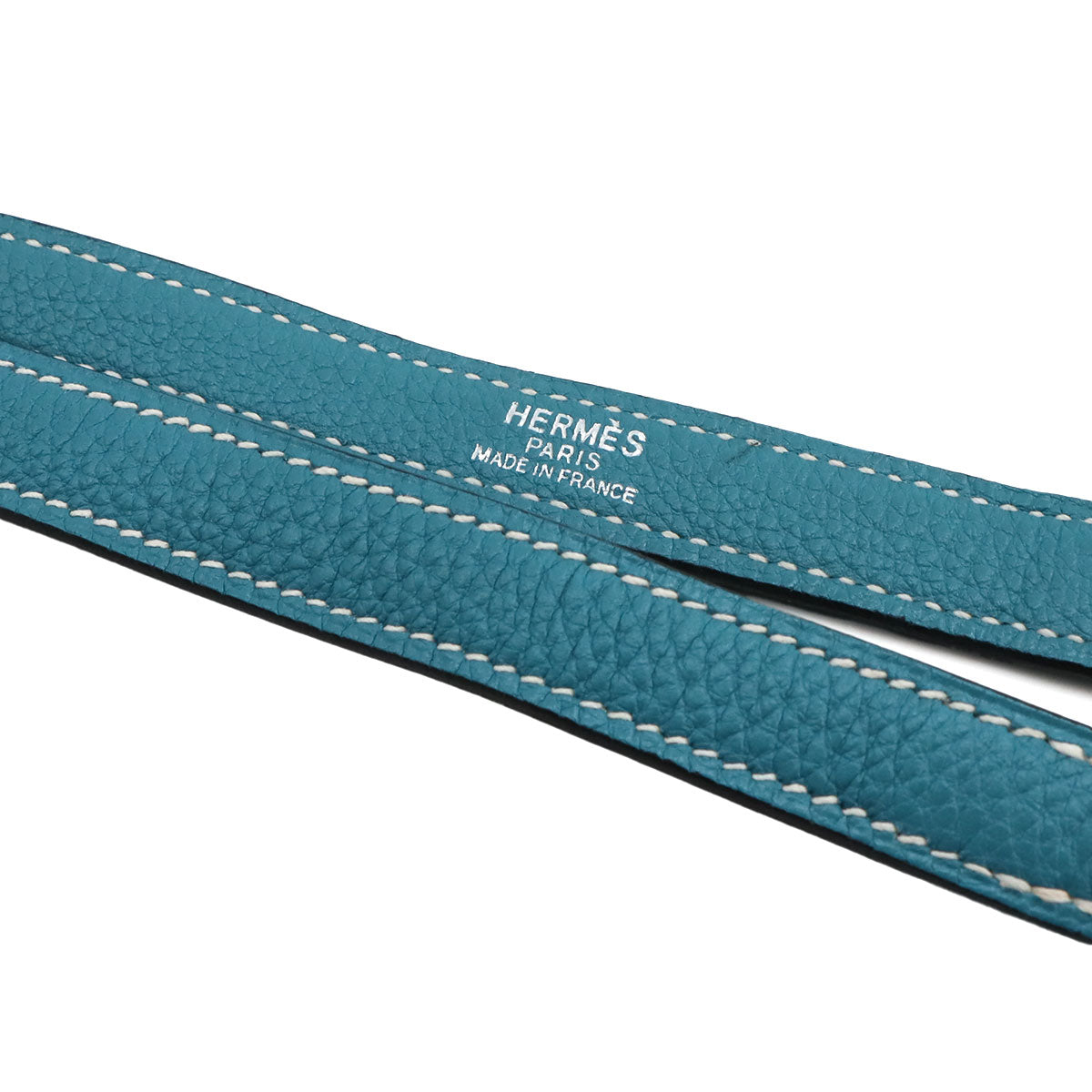 HERMES Shoulder Strap Togo Blue Jean