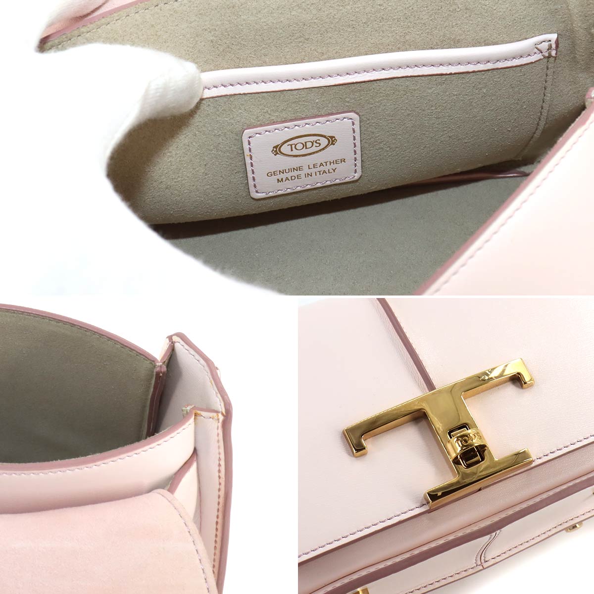 Timeless 2way Hand Shoulder Bag Leather Pink Purse