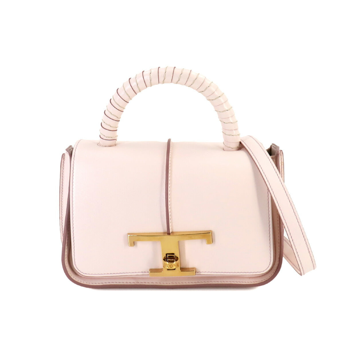 Timeless 2way Hand Shoulder Bag Leather Pink Purse