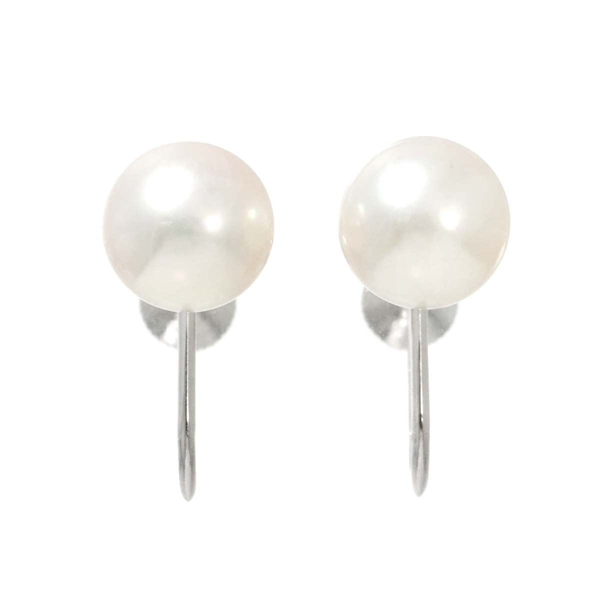 MIKIMOTO Akoya Pearl 7.1mm Earrings 18K WG 750