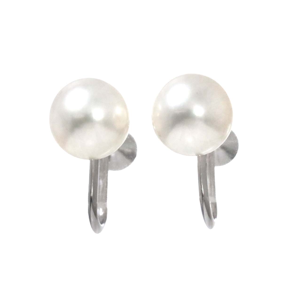 MIKIMOTO Akoya Pearl 8.8mm Earrings 18K WG 750