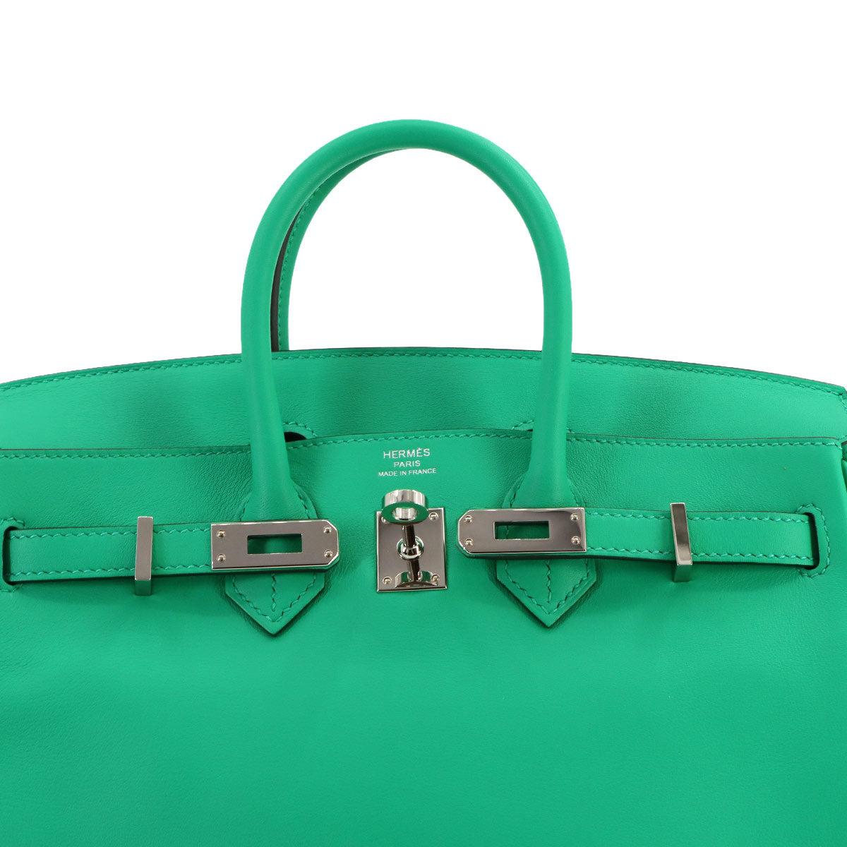Birkin 25 Hand Bag Swift Leather Menthe Mint Purse 90244633