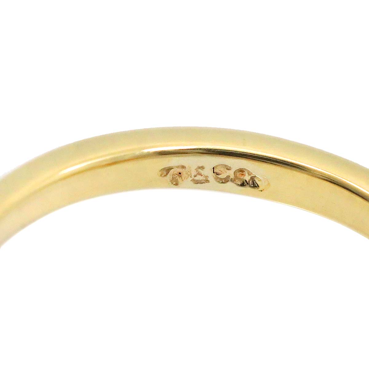 TIFFANY Co. Diamond 18K Yellow Gold 750 size6(US)