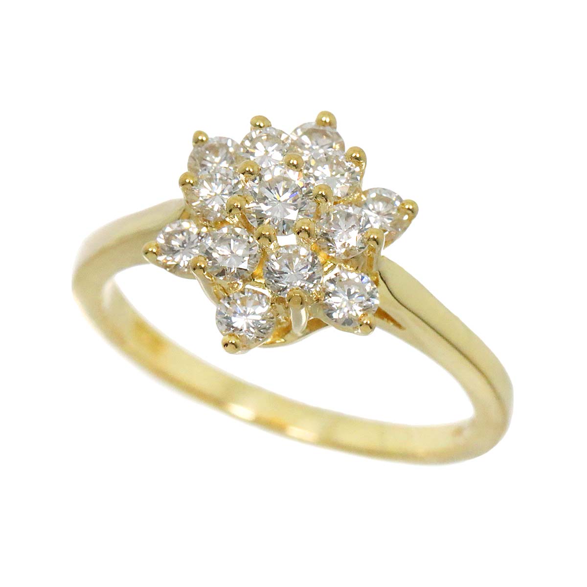 TIFFANY Co. Diamond 18K Yellow Gold 750 size6(US)