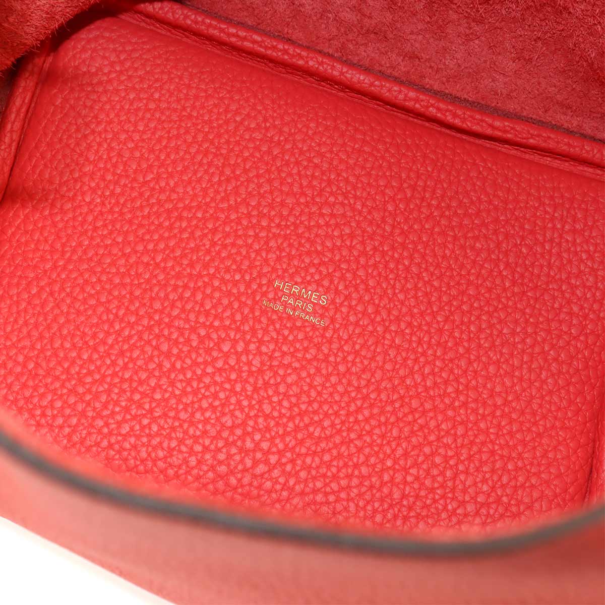 Picotin Lock PM Hand Bag Taurillon Clemence Rouge pivoine