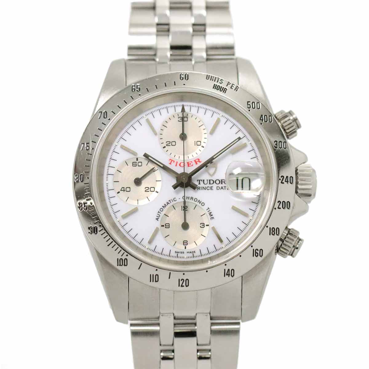 Chrono Time Tiger 79280P Date Automatic White Dial Mens Watch