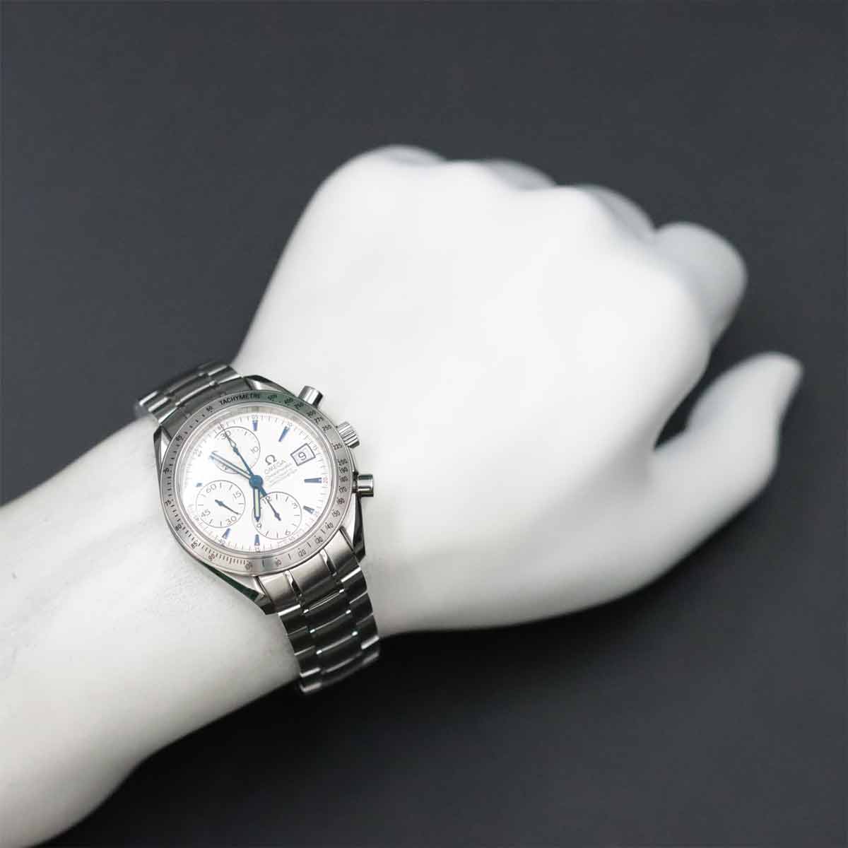 Speedmaster Date 3211 32 Chronograph Automatic Silver Dial Mens