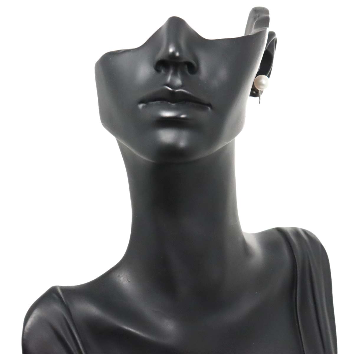 MIKIMOTO Akoya Pearl 7.7mm Earrings 14K White Gold 585