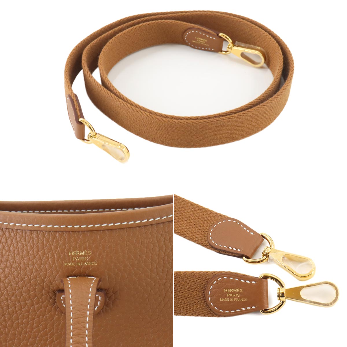 Everlyne Amazone TPM Shoulder Bag Taurillon Clemence Gold 90247626