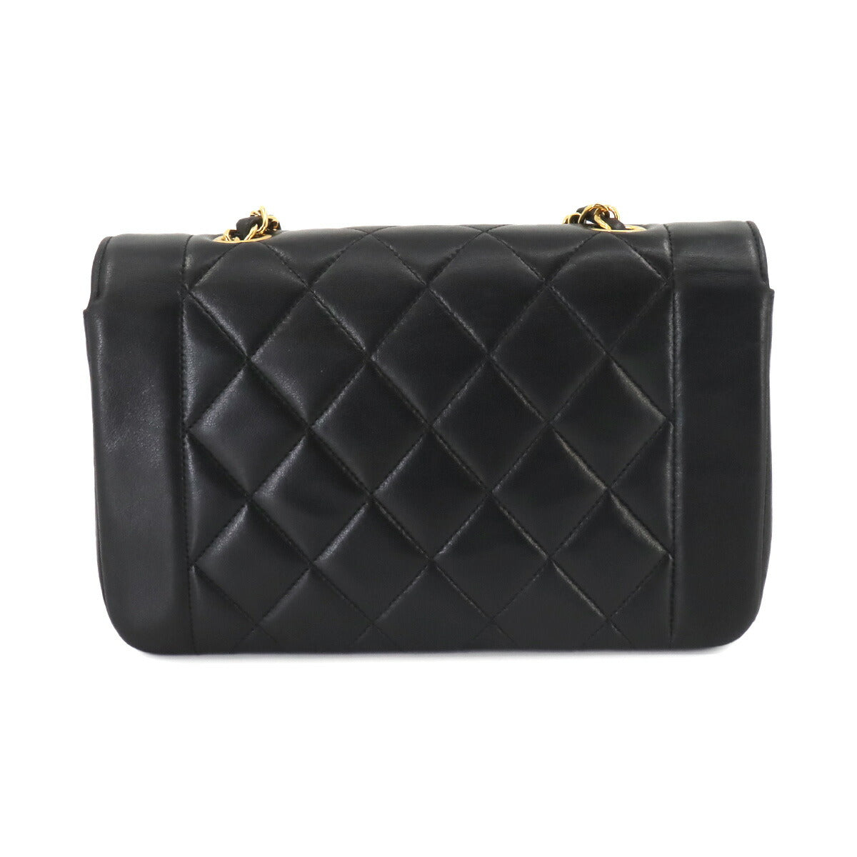 Diana Matelasse 22 Chain Shoulder Bag Leather A01164 Vintage