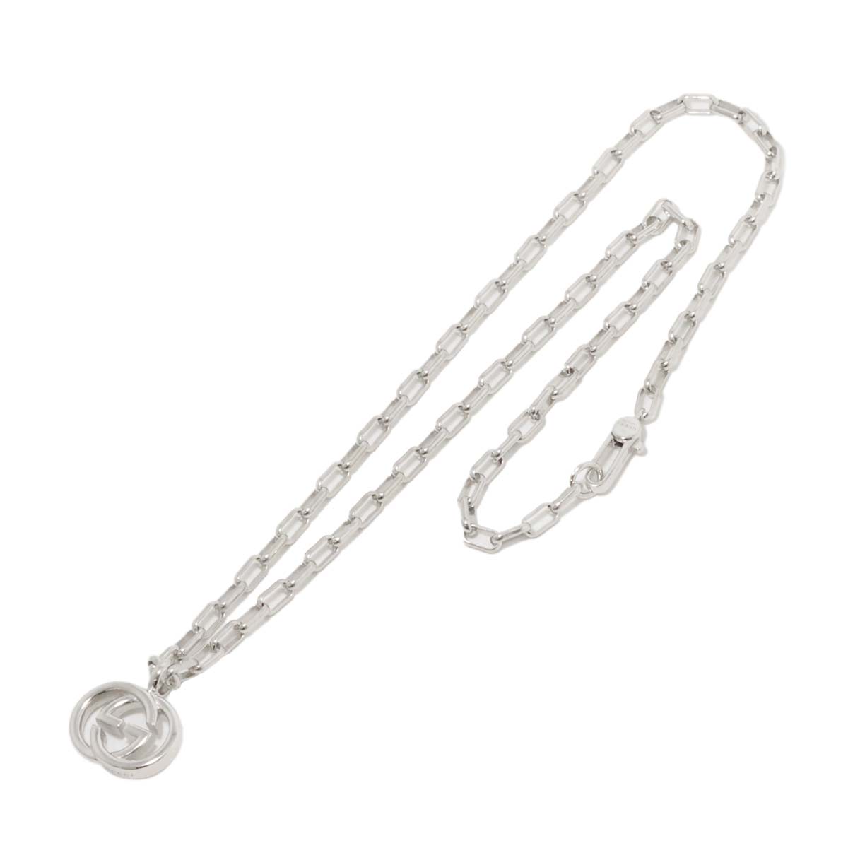 GUCCI Interlocking Necklace SV Silver 925
