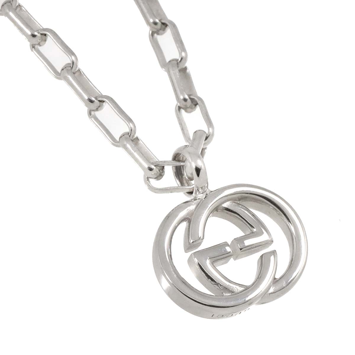 GUCCI Interlocking Necklace SV Silver 925