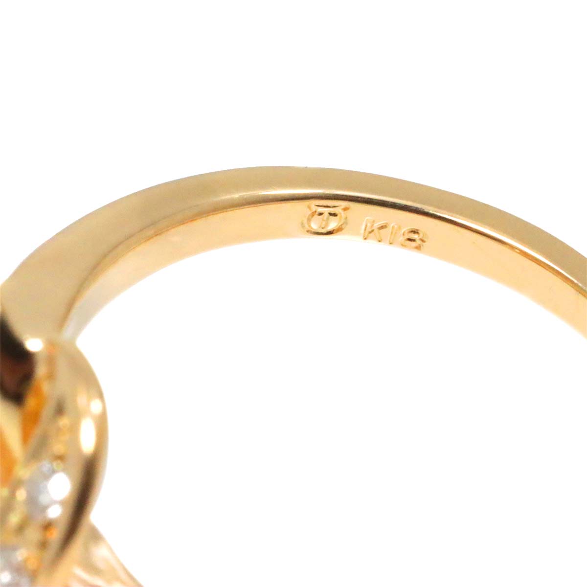 TASAKI Akoya Pearl Diamond Ring 18K PG 750 Size4.75-5(US)