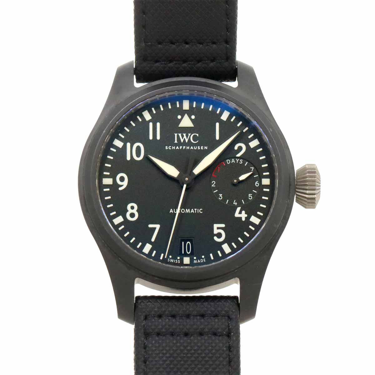 Big Pilot Watch Top Gun IW502001 Automatic Black Dial Mens Watch