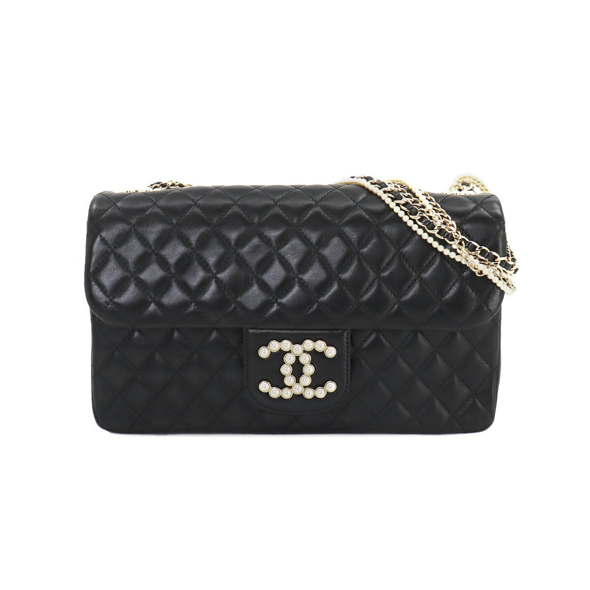 Matelasse Westminster Pearl motif Chain Shoulder Bag A39011