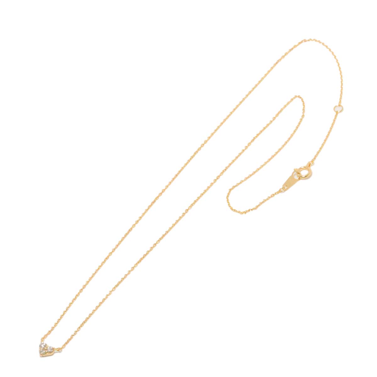 Vendome Aoyama Diamond 0.10ct Necklace 18K Yellow Gold 750