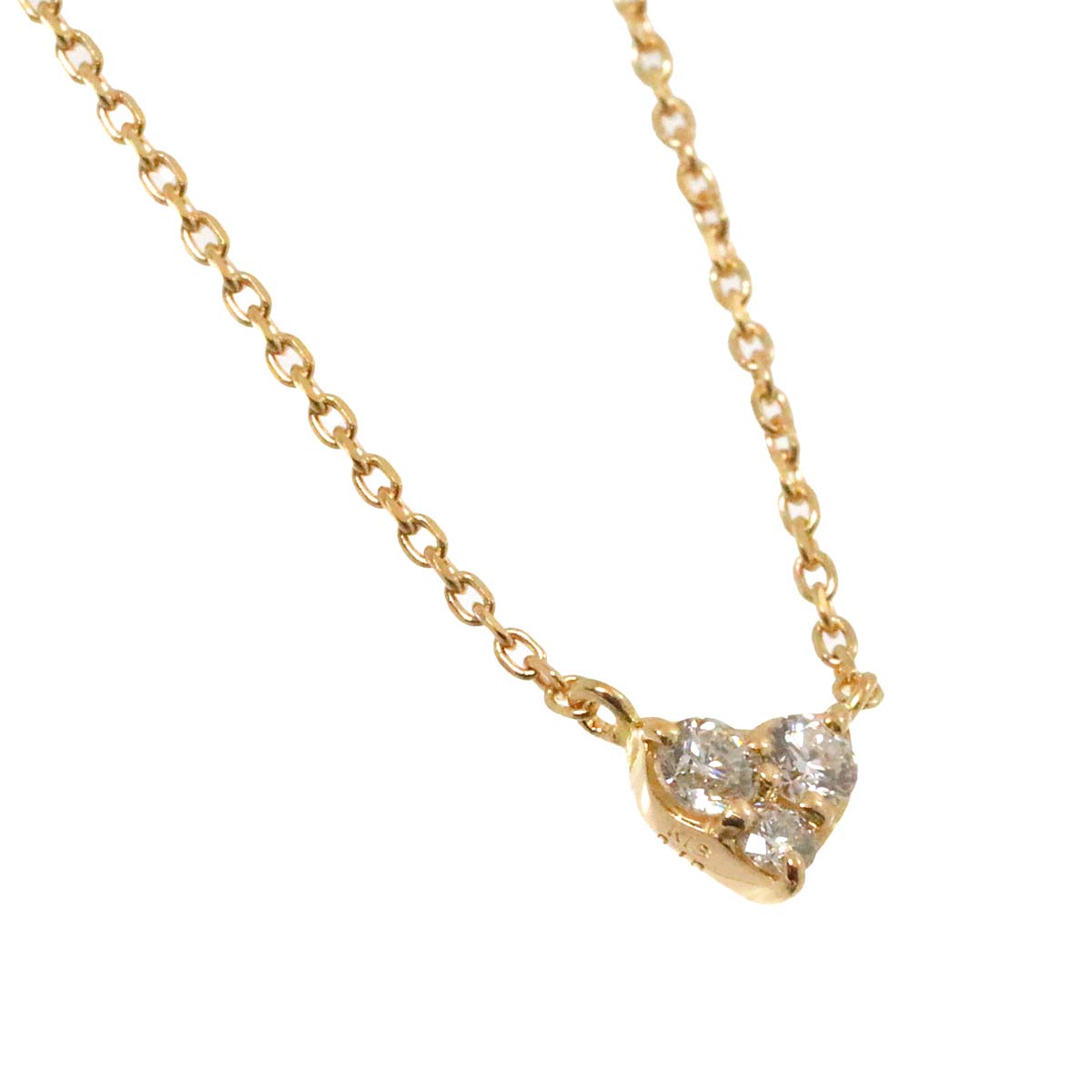 Vendome Aoyama Diamond 0.10ct Necklace 18K Yellow Gold 750