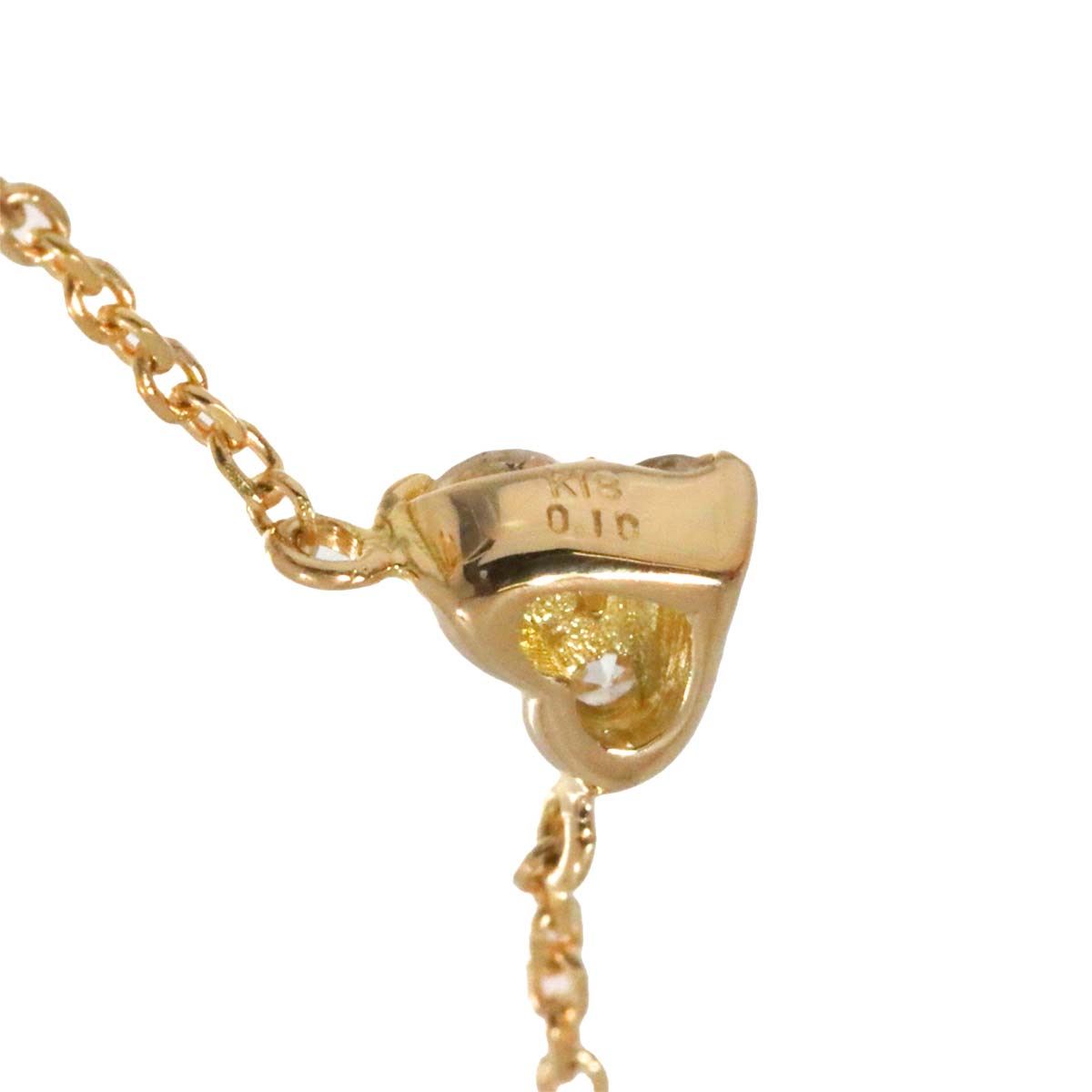 Vendome Aoyama Diamond 0.10ct Necklace 18K Yellow Gold 750