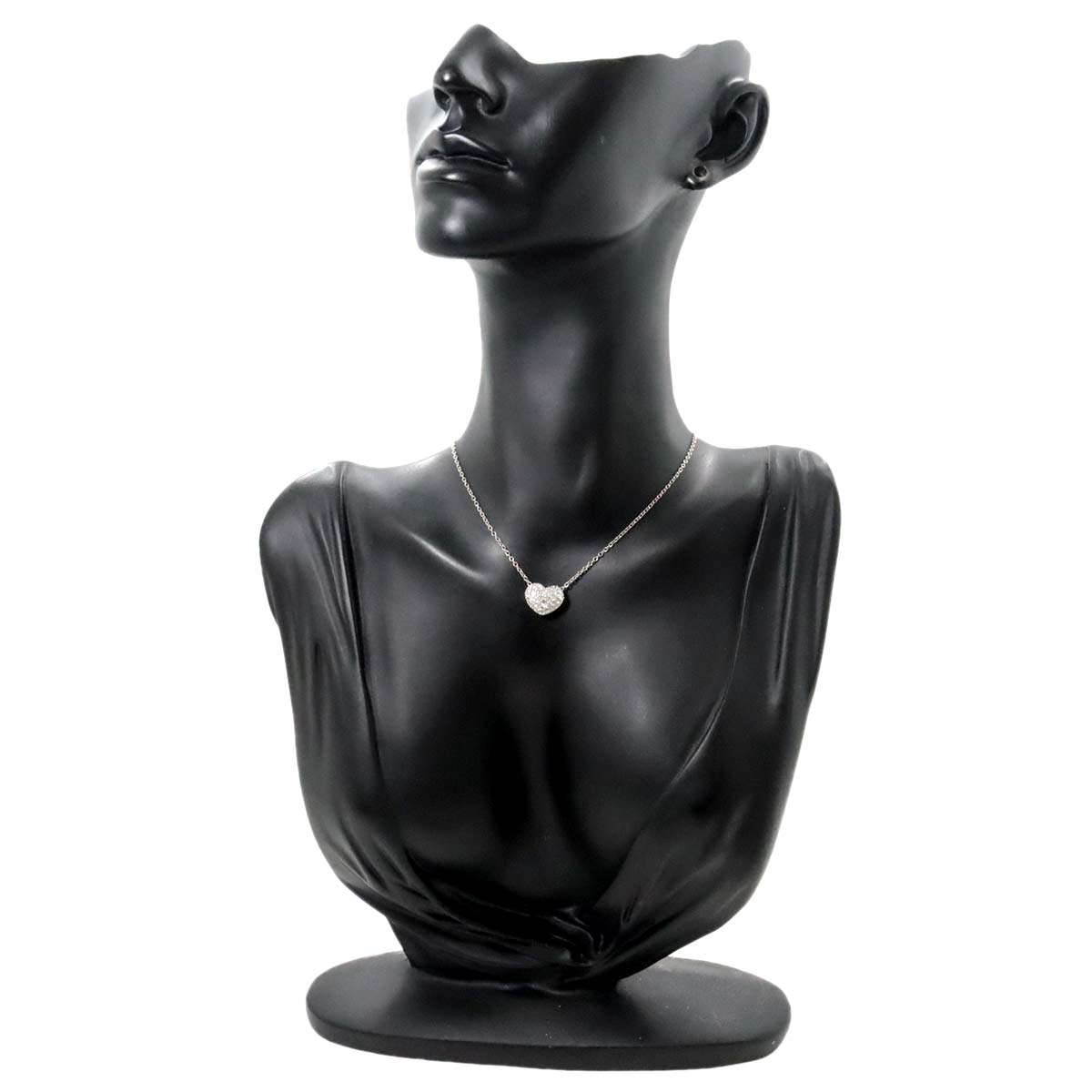 Diamond 0.60ct Heart Necklace 18K White Gold 750