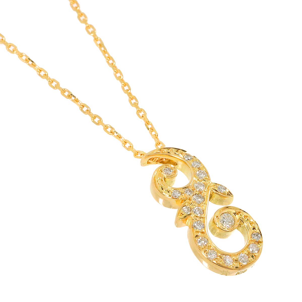 Vendome Aoyama Diamond 0.14ct Necklace 18K Yellow Gold 750