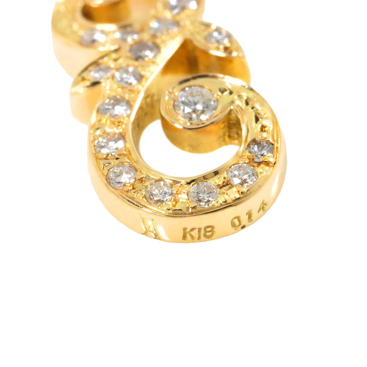 Vendome Aoyama Diamond 0.14ct Necklace 18K Yellow Gold 750