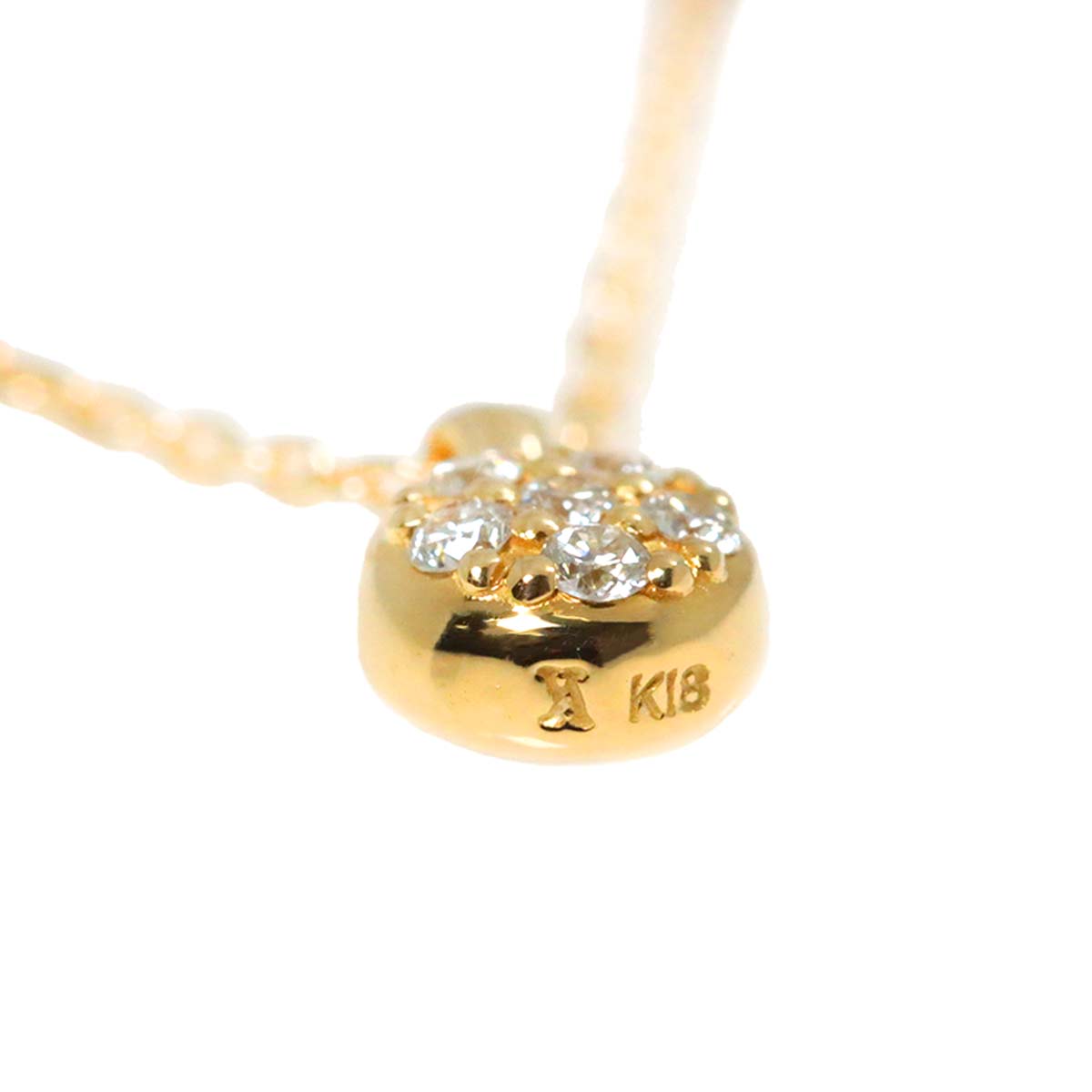Vendome Aoyama Diamond Ruby Necklace 18K Yellow Gold 750
