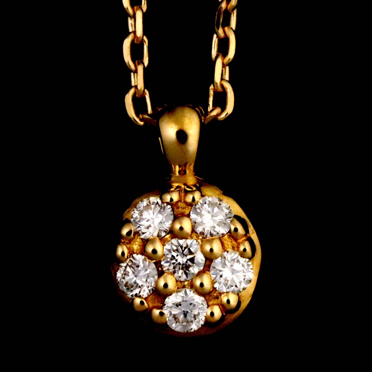 Vendome Aoyama Diamond Ruby Necklace 18K Yellow Gold 750