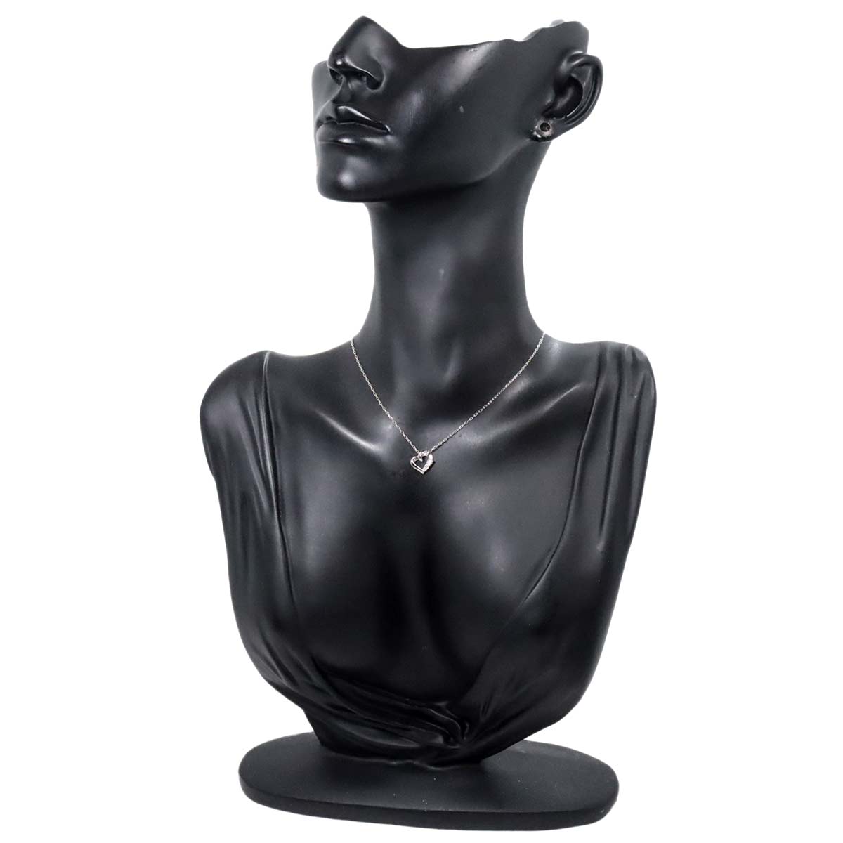 Heart Diamond Necklace Pt Prarinum