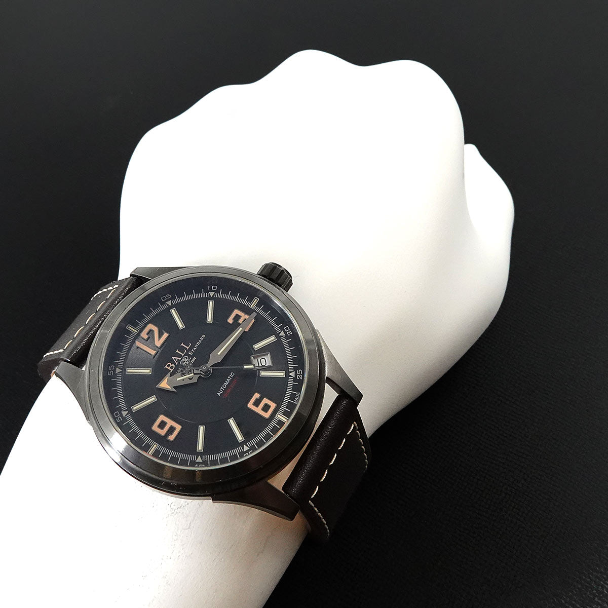 Stokeman Racer NM3098C Date Automatic Black Dial Mens Watch