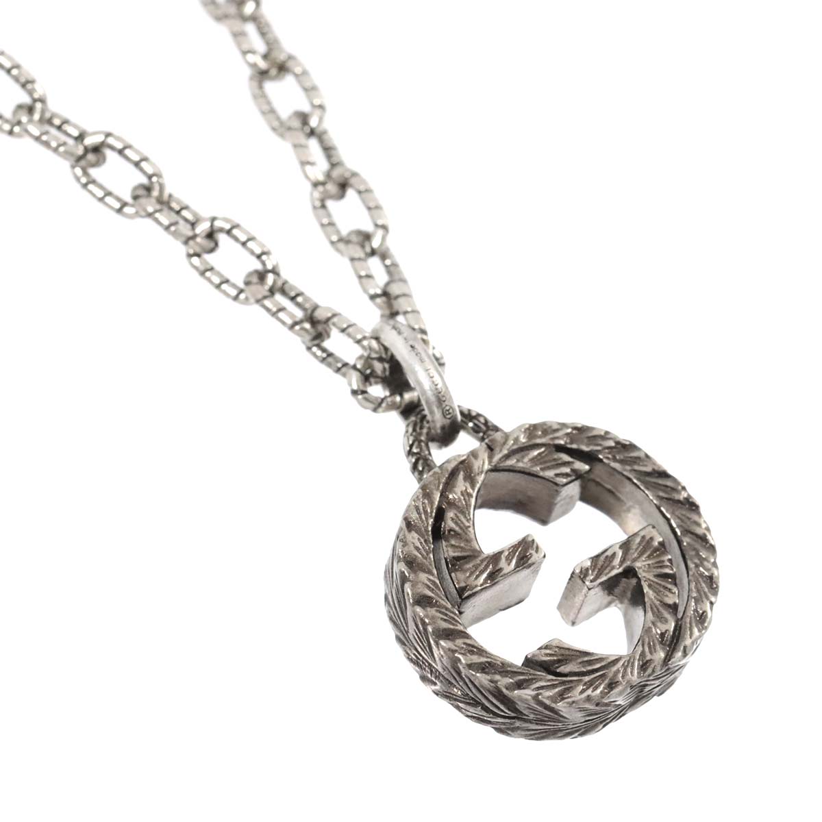 GUCCI Interlocking Necklace SV Silver 925