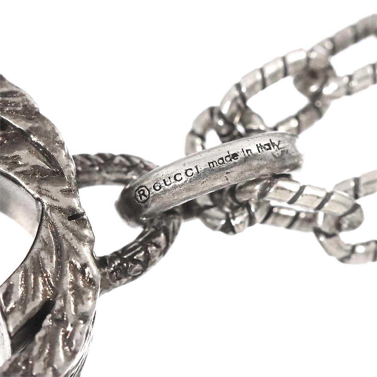 GUCCI Interlocking Necklace SV Silver 925