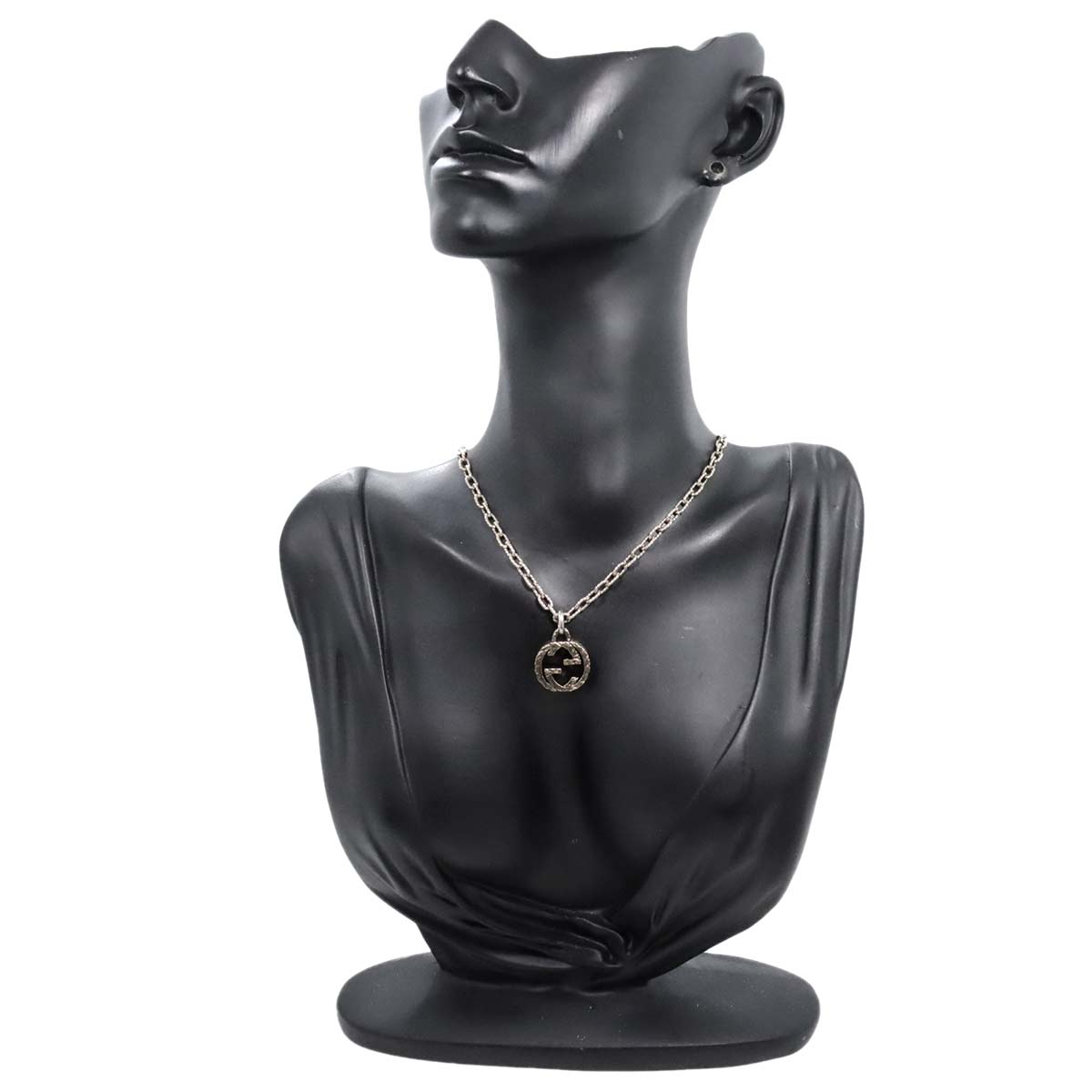 GUCCI Interlocking Necklace SV Silver 925