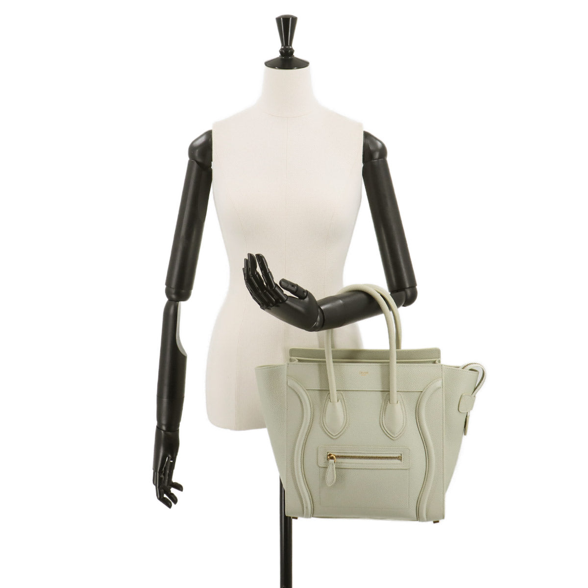 Luggage Micro Shopper Hand Bag Leather Light green 189793