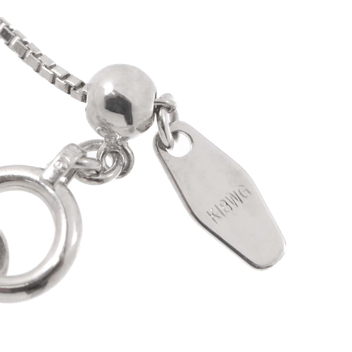 Sapphire Diamond 0.74ct Necklace 18K White Gold 750