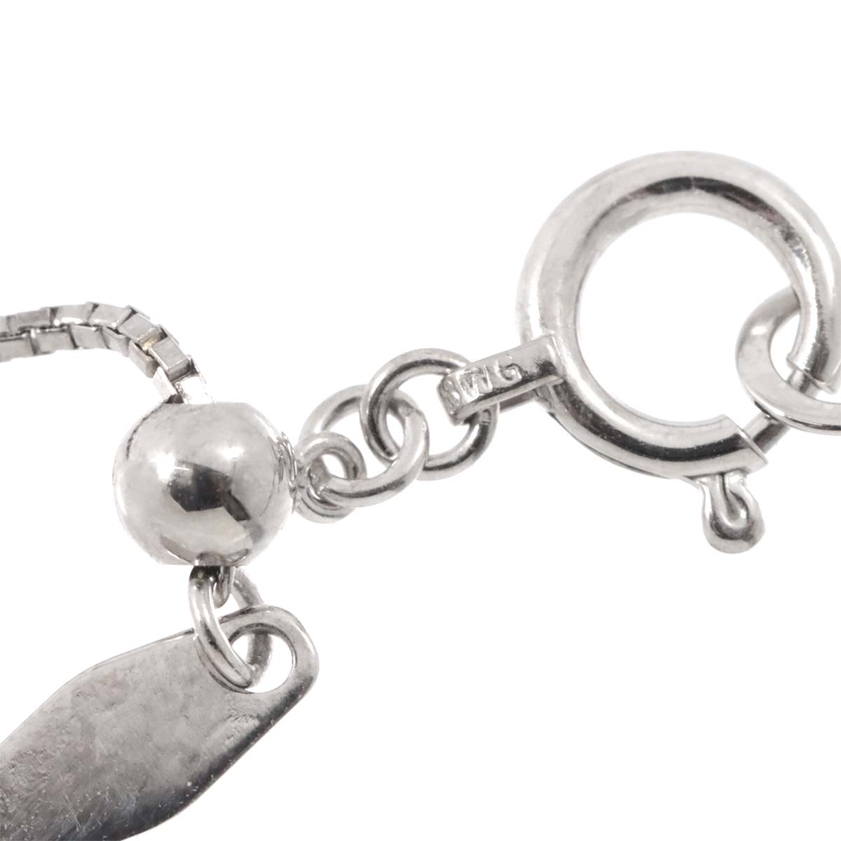 Sapphire Diamond 0.74ct Necklace 18K White Gold 750