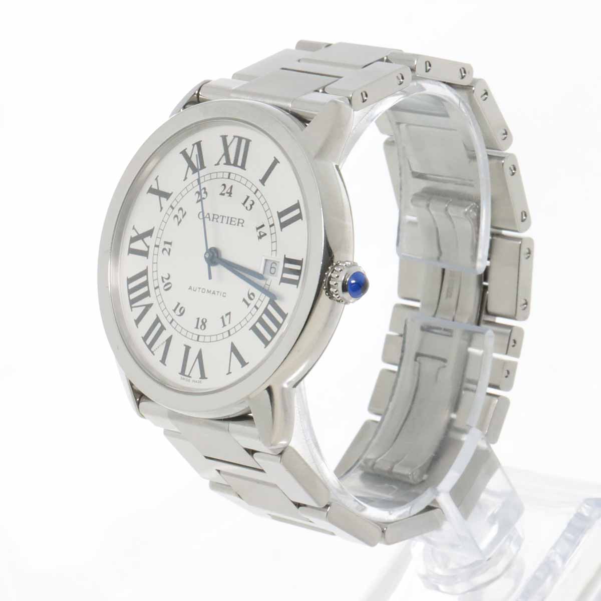 Ronde Solo de Cartier W6701011 Date Automatic Silver Dial Men