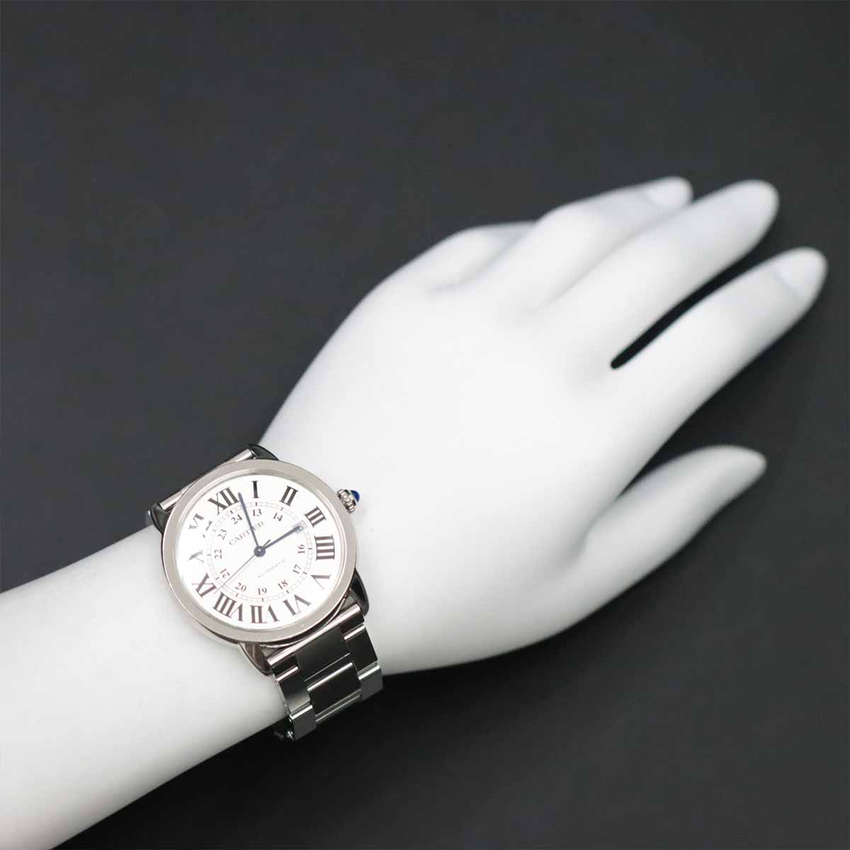 Ronde Solo de Cartier W6701011 Date Automatic Silver Dial Men