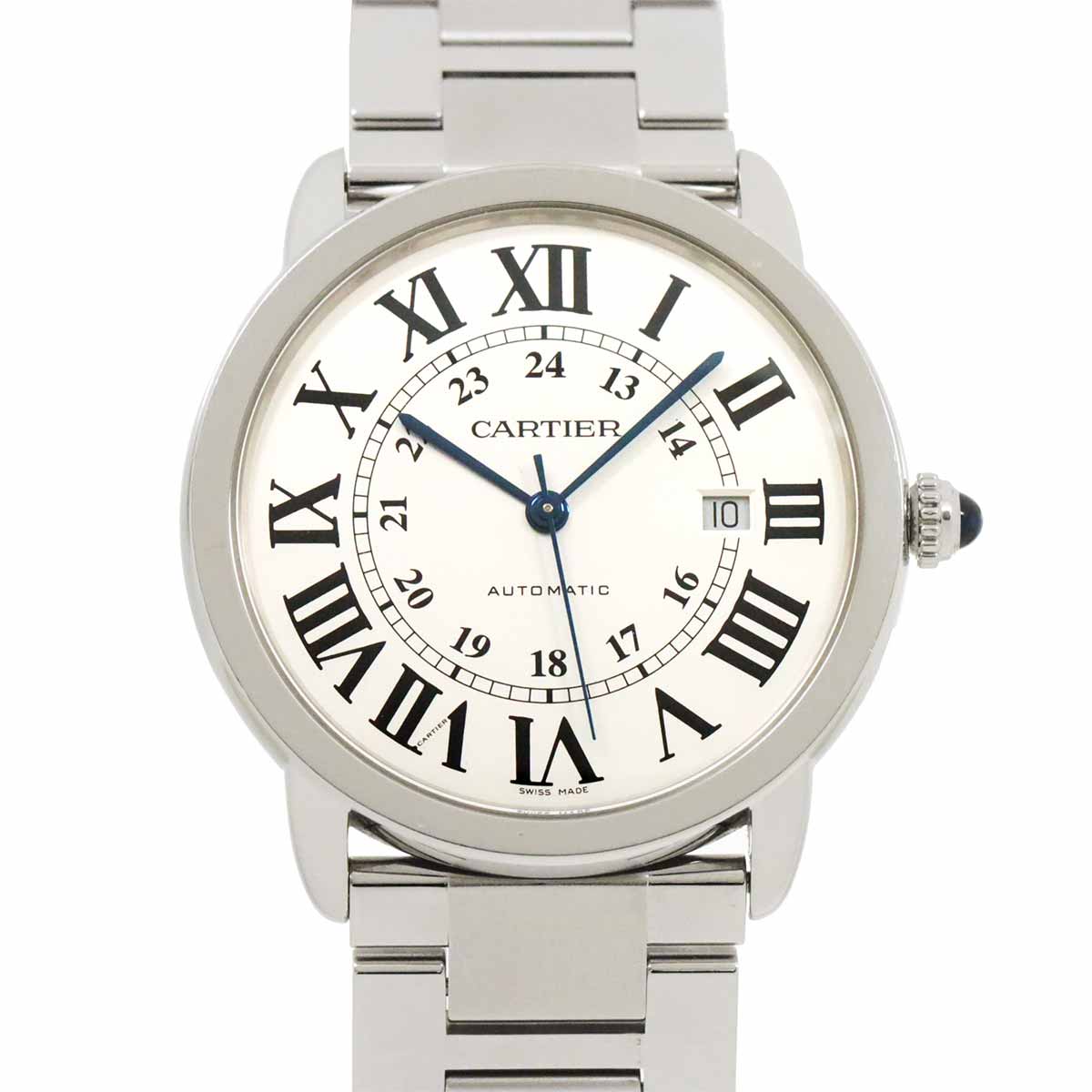 Ronde Solo de Cartier W6701011 Date Automatic Silver Dial Men