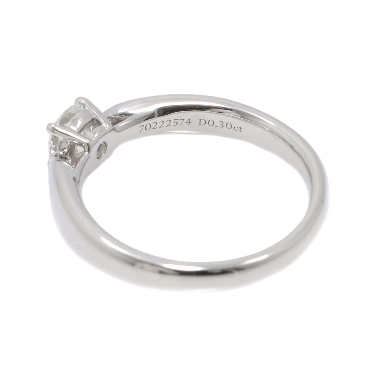 Diamond 0.30ct H/VVS1/3EX Ring Platinum Size3.25-3.75(US)