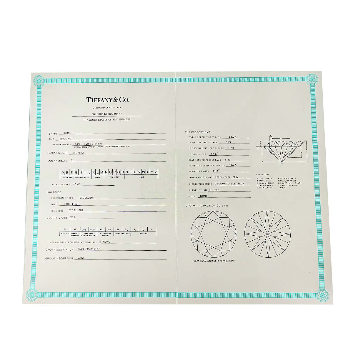 Diamond 0.28ct G/VS1/3EX Ring Platinum Size3.75-4(US)