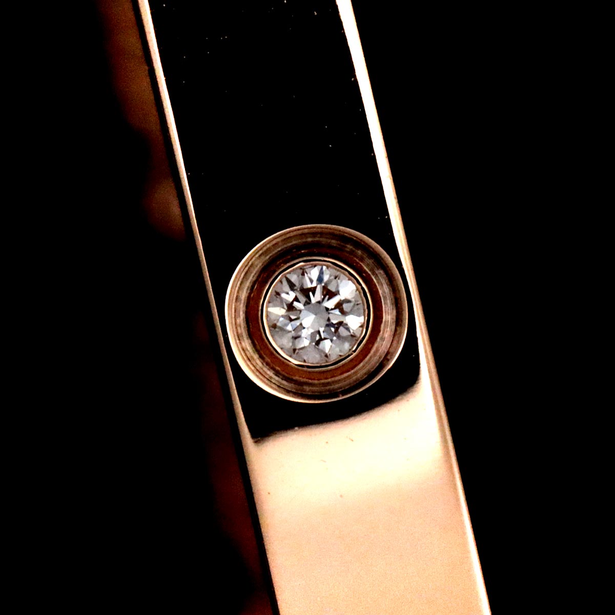 Love Bracelet SM Full Diamond Bangle 18K Pink Gold 750 Size16