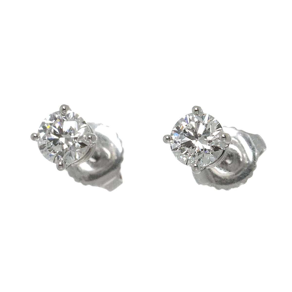Diamond 0.40ctx2 E/VS2/3EX Earrings Pierced Pt