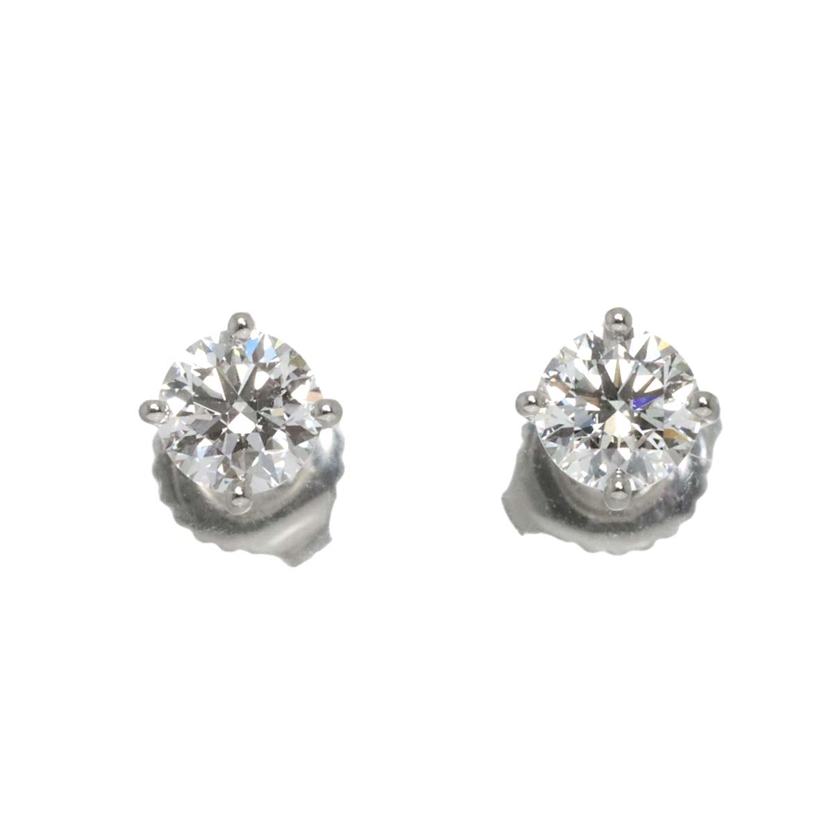 Diamond 0.40ctx2 E/VS2/3EX Earrings Pierced Pt